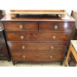 A 19th Century mahogany chest of two short and three long drawers