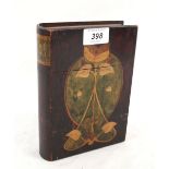 An Art Nouveau wooden photo box in the form of a book