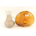 An Art Glass vase and jug