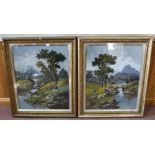A pair of 19th Century landscape oils on canvas,