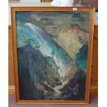 A mountain scene oil on canvas, signed Szego,