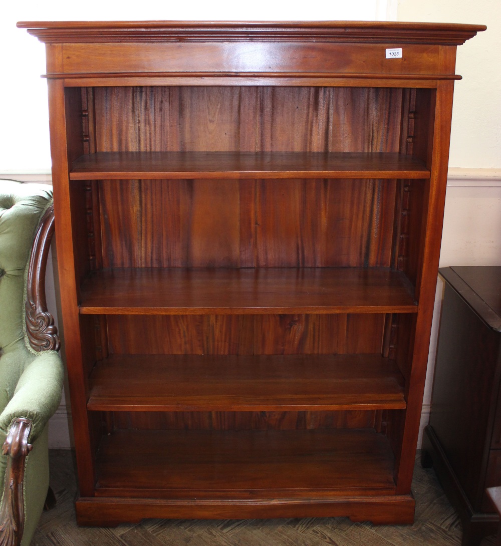 A modern hardwood adjustable bookcase