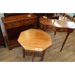 An Edwardian oak occasional table,