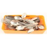 A large quantity of silver cutlery,