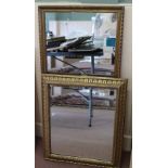 Two rectangular gilt mirrors