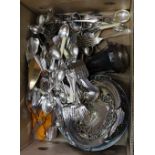 Various items of silver plate and cutlery