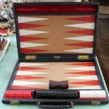 A backgammon set