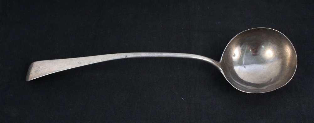 A Georgian silver ladle,