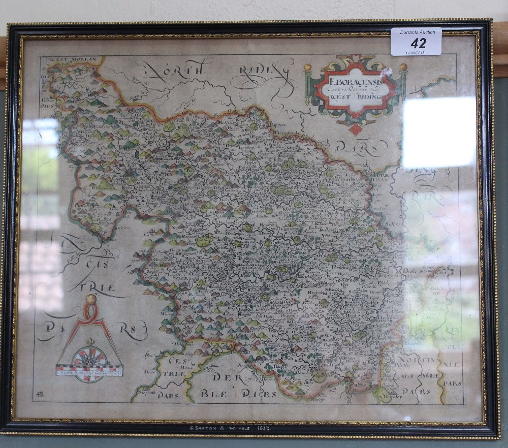 A coloured map of West Riding by E.