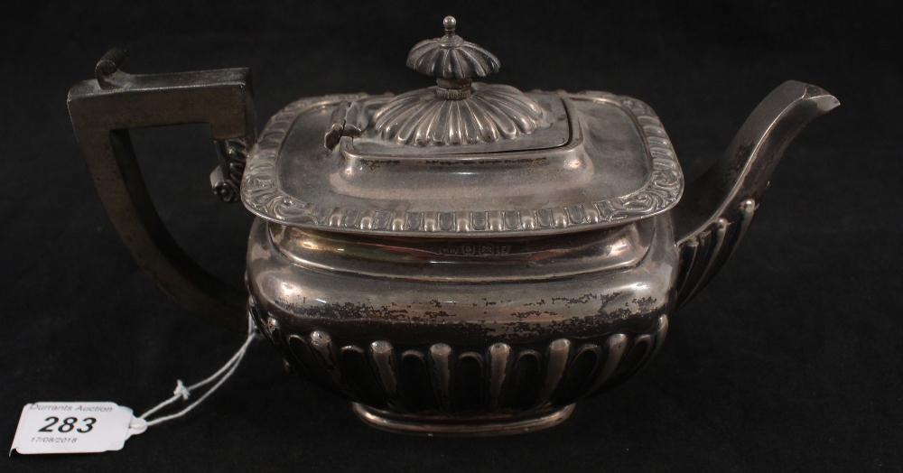 A silver bachelors teapot,