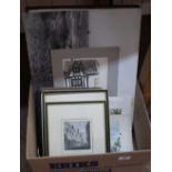 Various framed and unframed pictures