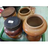 Four 19th Century stoneware tobacco jars