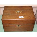 A Victorian mahogany workbox