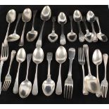 A large quantity of silver cutlery,