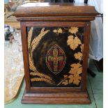 An oak cased 'Tabanacle' with painted door