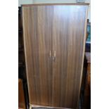 A mid Century two door wardrobe