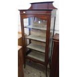 An Edwardian mahogany inlaid glazed display cabinet