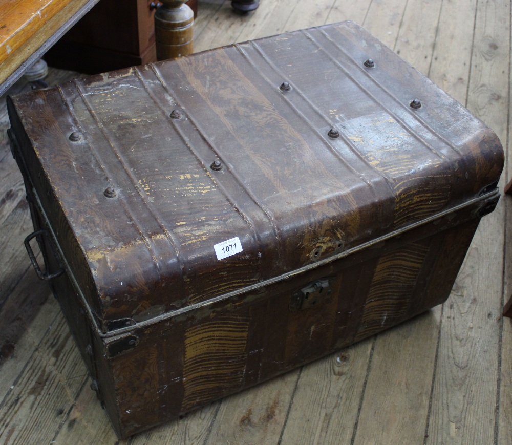 A vintage travelling trunk