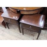 A pair of Stag bedside tables with single drawer