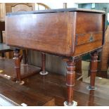 A very unusual 19th Century composite drop leaf table/storage unit