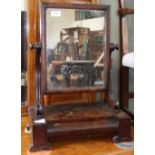 A Regency mahogany toilet swing mirror with single drawer