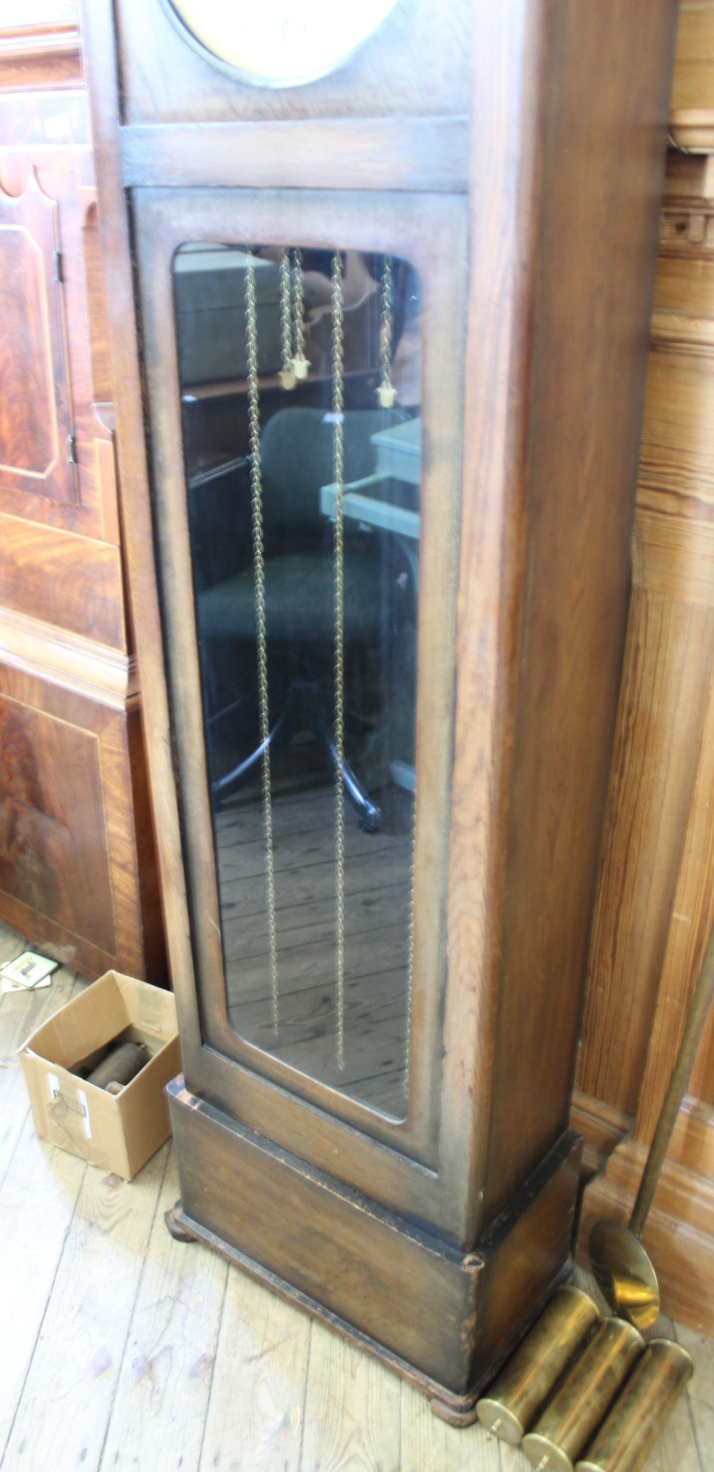 A 1920/30's oak long case clock - Image 2 of 2