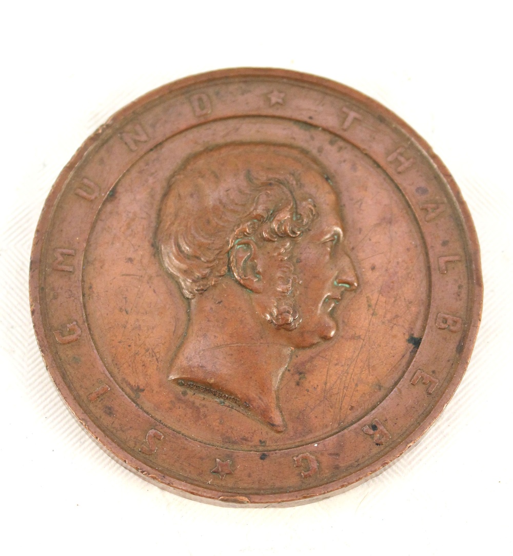 A bronze Sigismund Thalberg 1812-71 commemorative medal