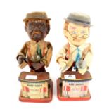 Two Japanese tin battery operated Charley Weaver bar tenders