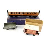 A boxed Bassett Lowke 2577 0 gauge LNER coach,