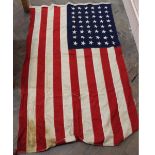 A large Union flag (sewn) with a 6' x 4' Stars and Stripes (1912-1959)