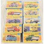 Ten Matchbox Superfast models, 5 Lotus Europa, 20 Lamborghini Marzal, 22 Freeman Intercity Commuter,