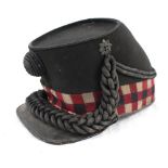 A Victorian Highland Light Infantry officers shako (as found)