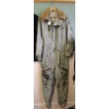 A 1941 dated flying/tank suit, label states size 7, height etc, S/No. H173544/40/C.I.