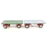 Two Dyson eight ton draw bar trailers,