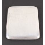 A silver cigarette case with engine turned decoration, Mappin & Webb,