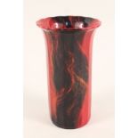 A Royal Doulton Flambe shaped vase