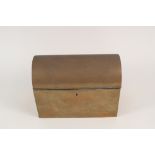 A brass dome top stationery box