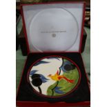 Two boxed Wedgwood Bradford Exchange Clarice Cliff chargers