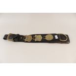 A Martingale with RSPCA Merit London cart horse brasses, 1912,