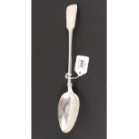 A large silver basting spoon, maker Sam Hougham,