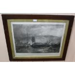A pair of 19th Century black and white engravings after Turner, Dover and Hastings,