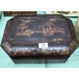 A 19th Century Chinese export lacquer fitted workbox