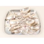 A large quantity of silver cutlery,