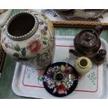 A Doulton stoneware teapot, Poole vase (as found),