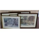 Six framed Russell Flint prints