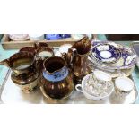 Victorian lustre ware plus 19th Century and other china