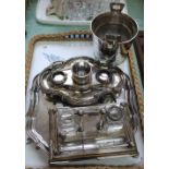 A silver plated tray,