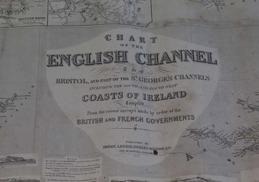 A large 1910 chart of the English Channel by Imray, Laurie, - Image 2 of 2