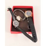 Three wristwatches, Osco,