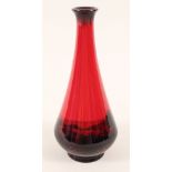 A Royal Doulton Flambe tapered neck landscape vase